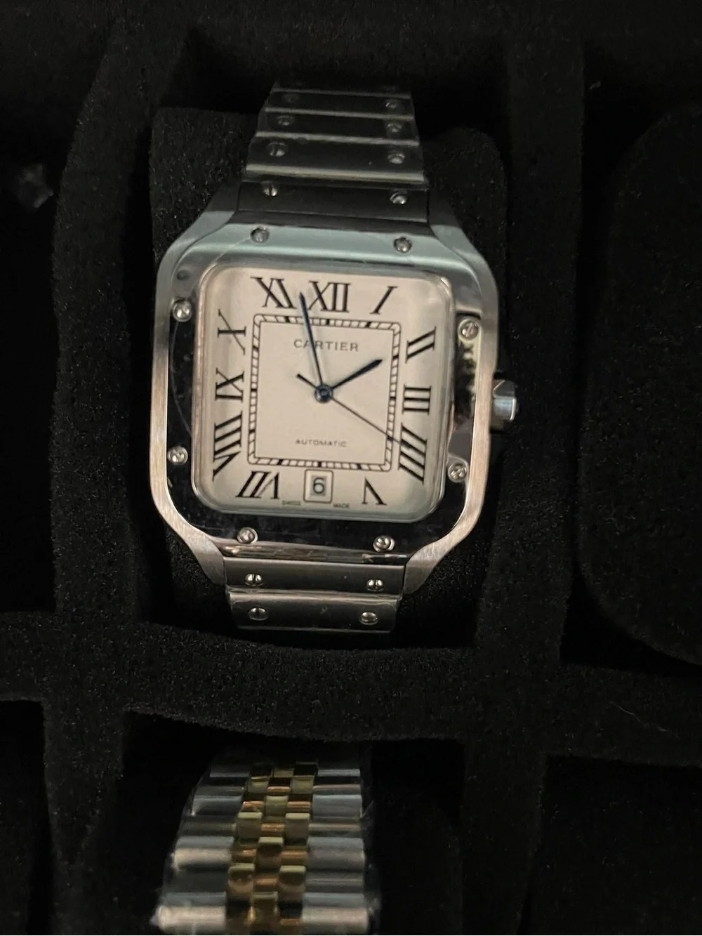 Santos de Cartier Large Model 40mm, Steel, Silver Dial - Men
